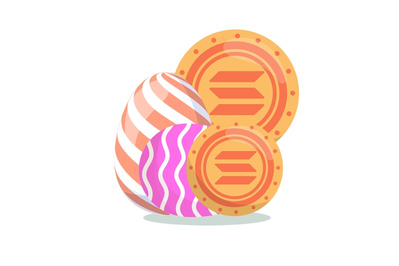 Solana Easter Beautiful Egg Crypto Art (by gemintangstudio)