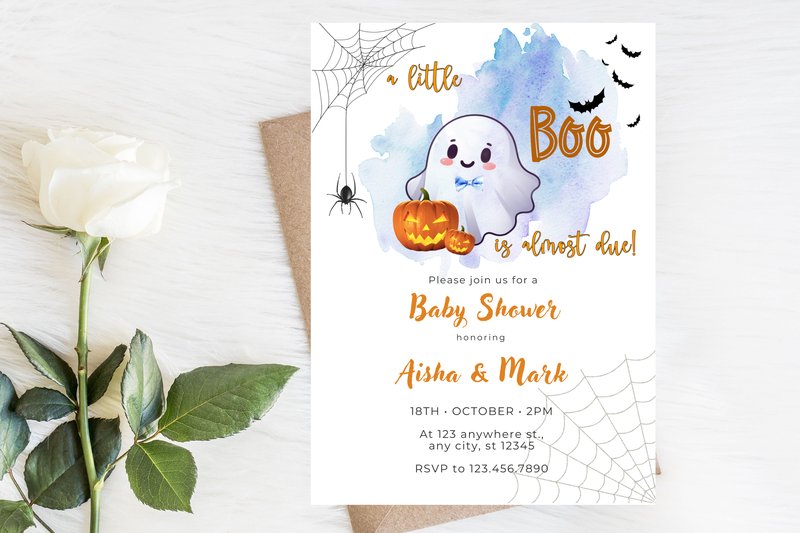 Spooky Halloween Baby Shower Invitation (by AlishaSDBoutique)