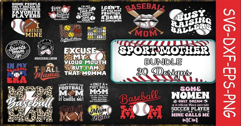 Sport Mother SVG Bundle (by Turtle Rabbit)