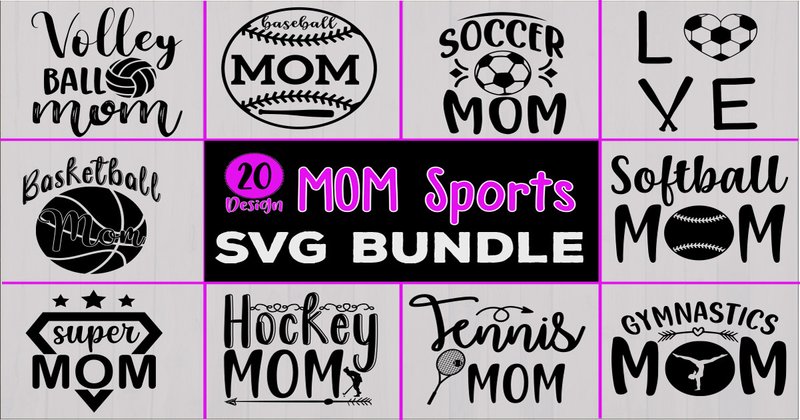 Sports Mom SVG Bundle (by hossainfabrica)