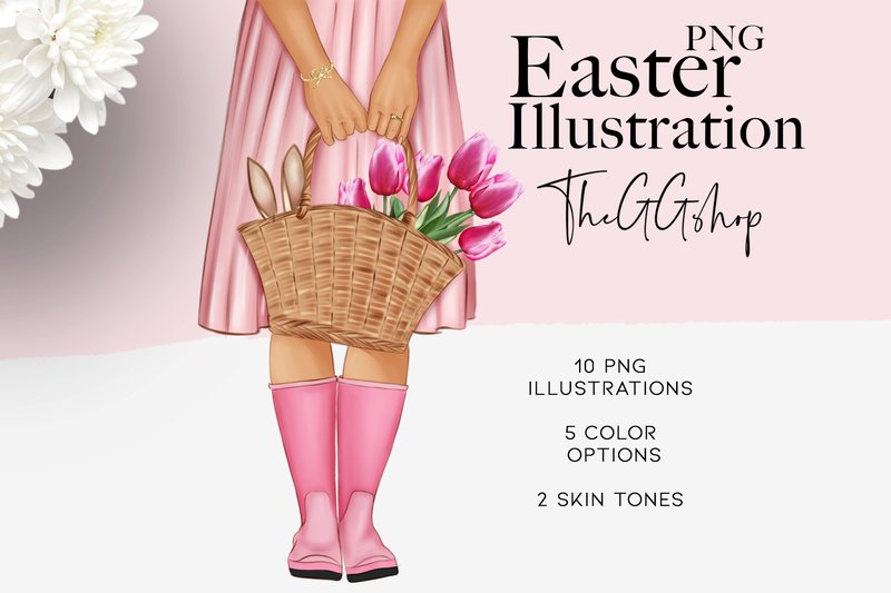 Spring Easter Fashion Illustration Set (by TheGGShop)