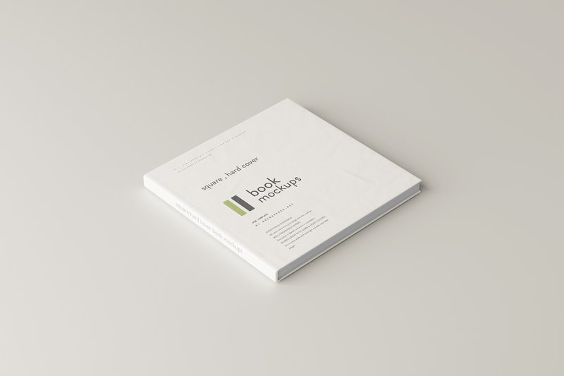 Square Hard Cover Book Mockup (by pmvchamara)