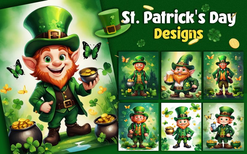 St. Patrick's Day Designs Printable ART (by Bellart)