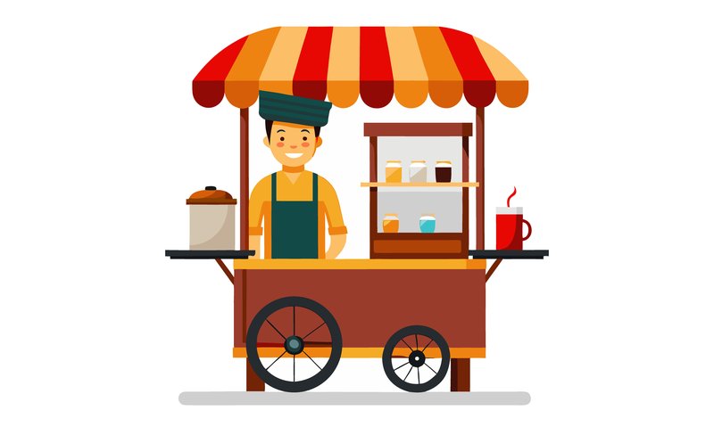 Street Food Vendor Selling Drinks (by rabiulalam97677)