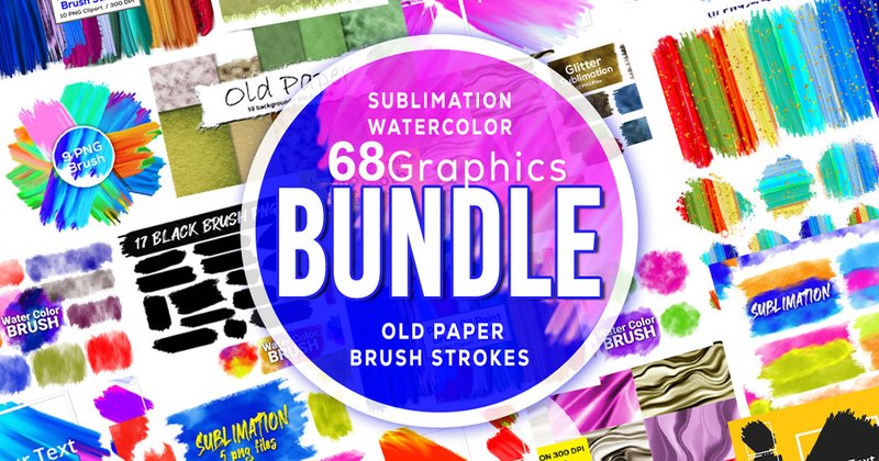 Sublimation & Brush Strokes Bundle (by MD. RAJESH MIA)