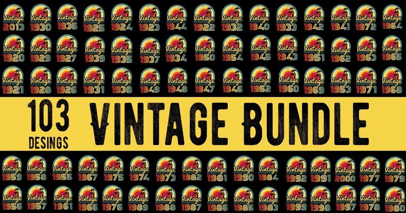 Summer Vintage Retro Designs Bundle (by Zoomksvg)