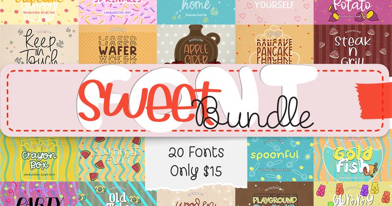 Sweet Font Bundle (by WADLEN)