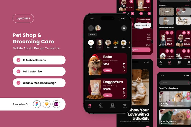 Tail Zooo – Pet Shop & Care App Design (by twinletter)