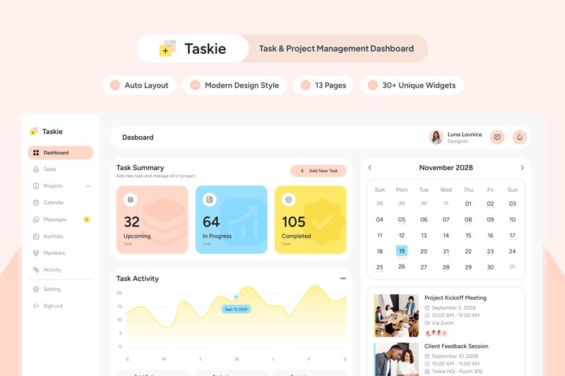 Task & Project Management Dashboard (by peterdraw)