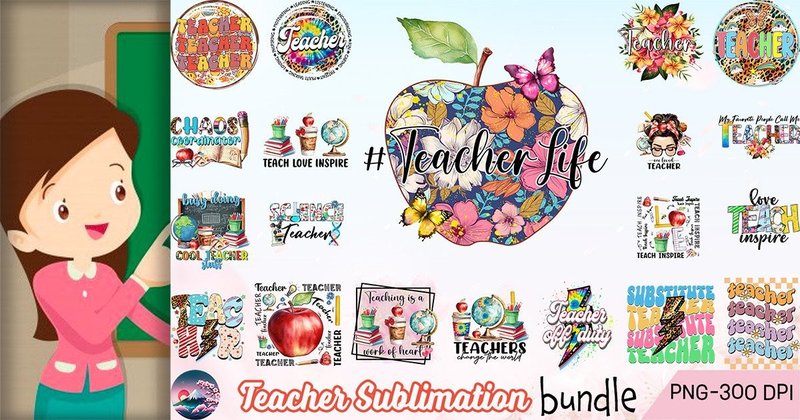 Teacher Sublimation Bundle (by Cherry Blossom)