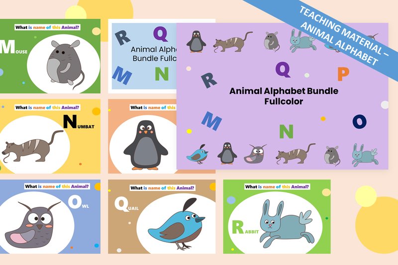 Teaching Material Alpabhet Animal Name (by VeniaStudio)