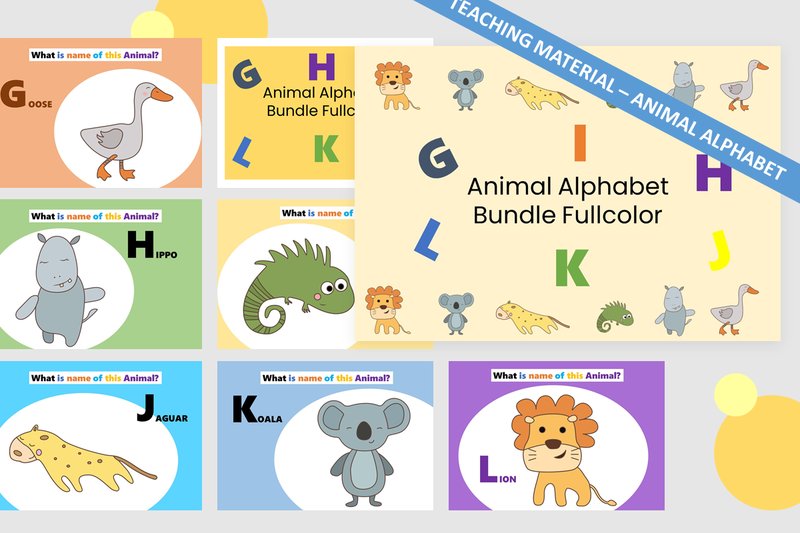 Teaching Material Alphabert Book Animal (by VeniaStudio)