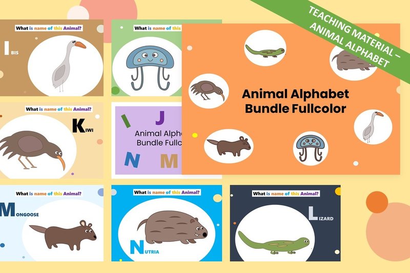Teaching Material - Cute Animal Name (by VeniaStudio)