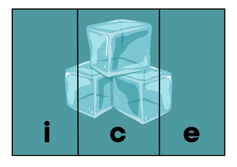 Teaching Materials Cut & Glue - Ice (by Heraz Studio)