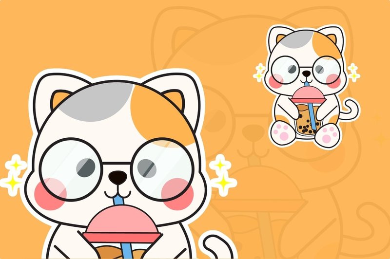 Teaching Materials Cute Cat Animals W (by studiogenic7)