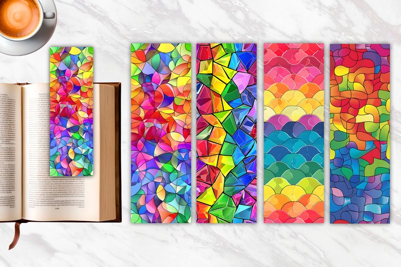 Tessellated Rainbow Pattern Bookmark (by ART Fanatic)