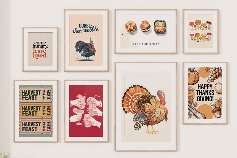 Thanksgiving Printable Art Bundle (by Mewtiverse Lab)