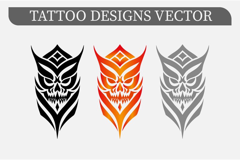 The Mask Tattoo Designs Vector (by sajibrony1985)