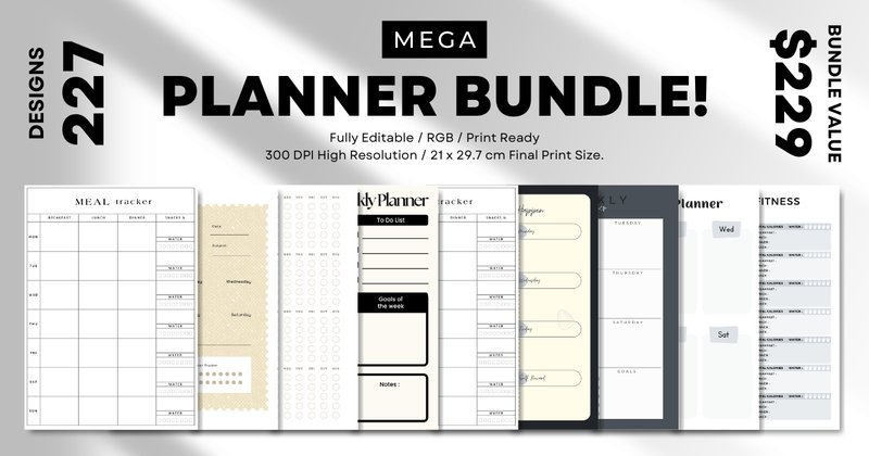 The Mega Planner Bundle (by DesignScape Arts)