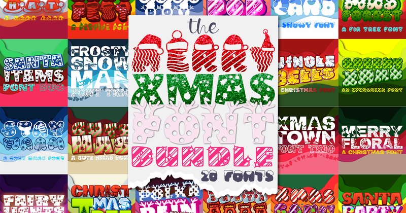 The Merry Xmas Font Bundle (by WADLEN)