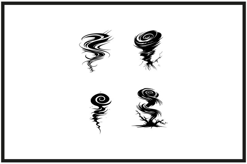 Tornado Silhouette Swirling in Motion (by N-paTTerN)