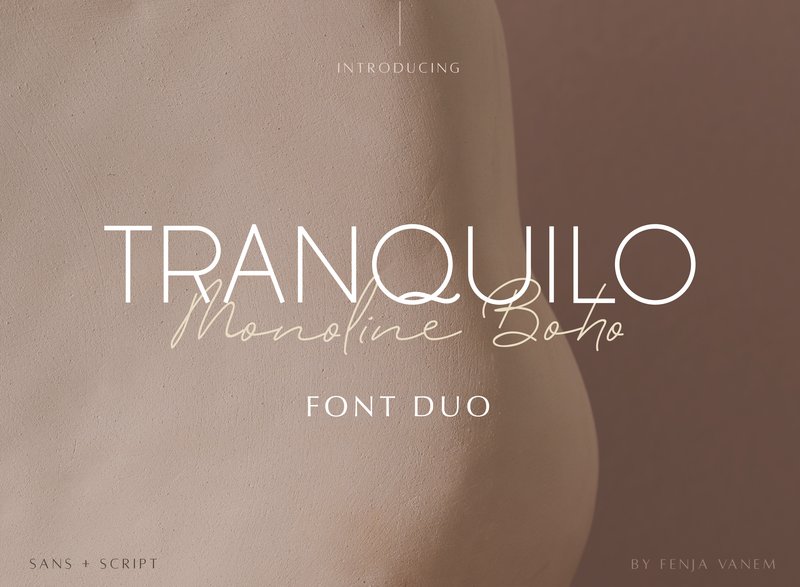 Tranquilo Monoline Boho (by Pretty Decadent)