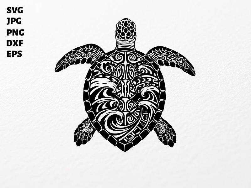 Tribal Turtle SVG for Cricut (by svgstudiofiles)