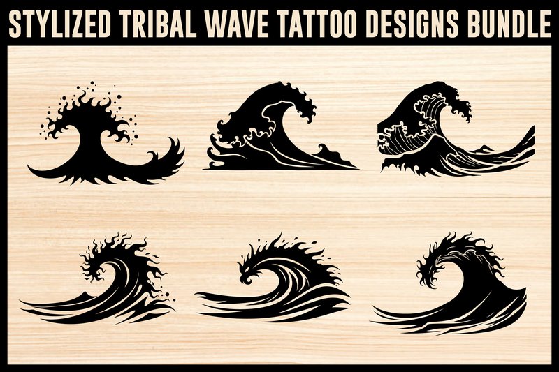 Tribal Wave Tattoo Bundle (by RVECT)