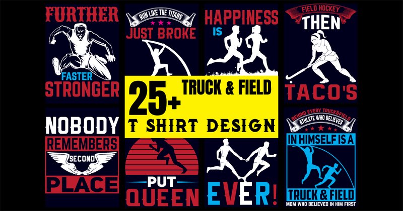 Truck and Field T-Shirt Design Bundle (by Vectoryx)