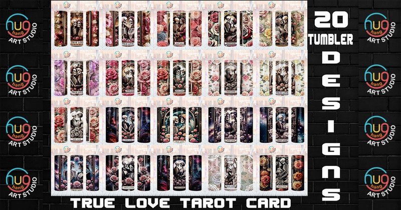 True Love Tarot Card Tumbler Bundle (by HugHang Art Studio)