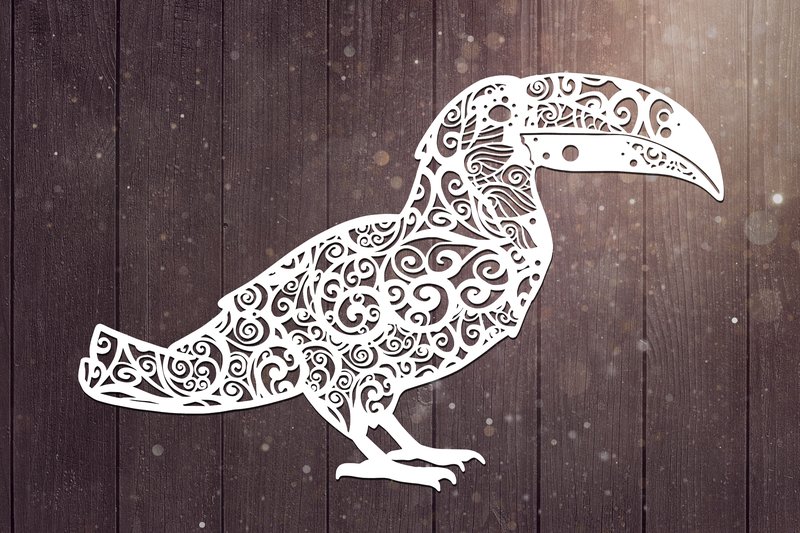 Tucan Mandala Svg, Bird Svg (by Wicked Whimsy Arts)