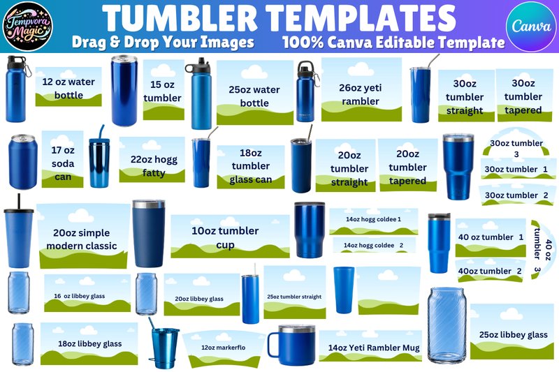 Tumbler Template Canva Mega Bundle (by Canva Magic)