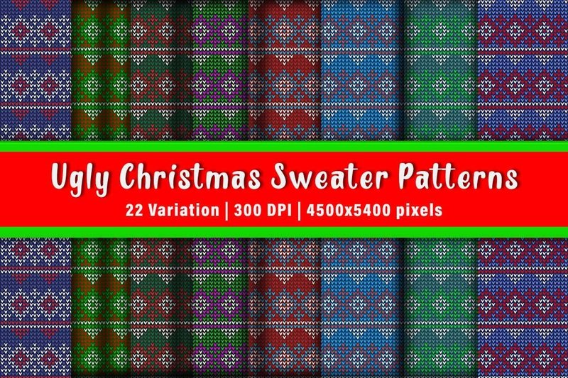 Ugly Christmas Sweater Knitting Patterns (by CraftStudio)