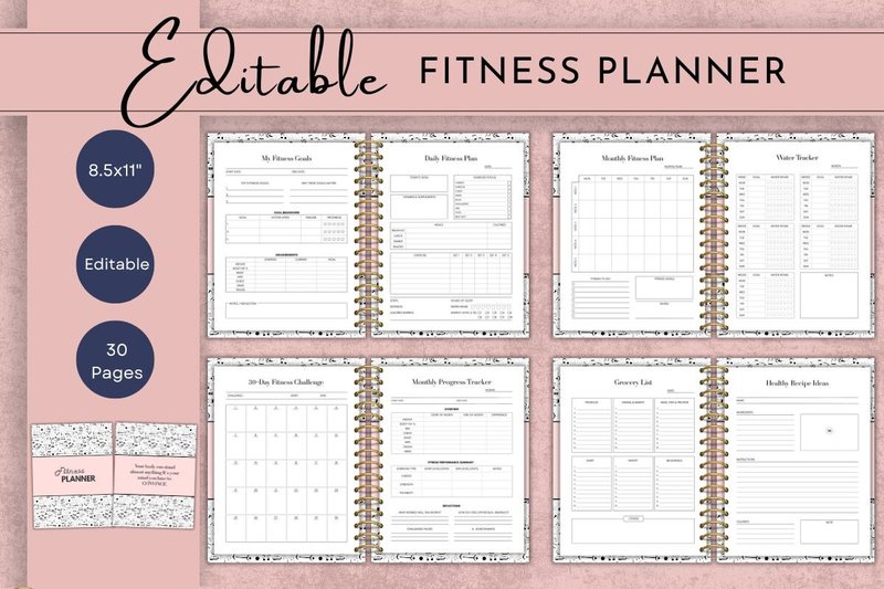Ultimate Fitness Planner Printable (by Printable Designs)