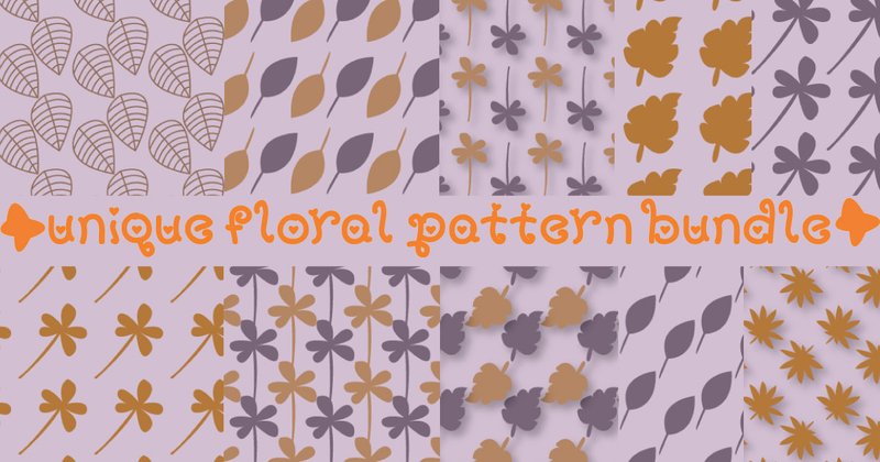 Unique Floral Patterns Bundle (by Finart)