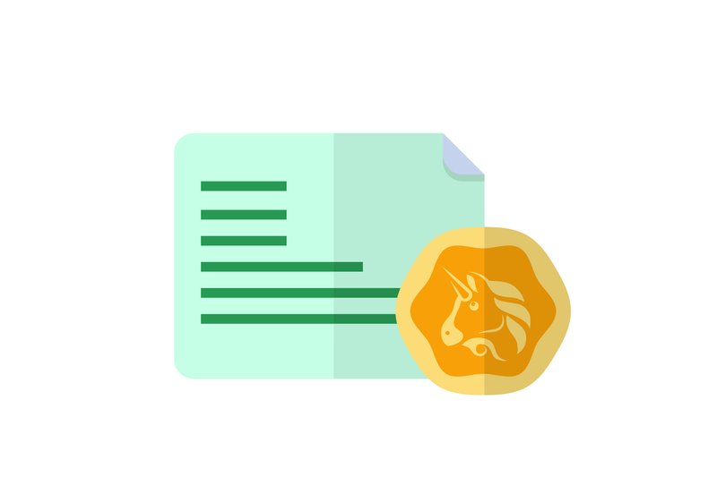 Uniswap Document Crypto Vector Art (by artsihstudio)