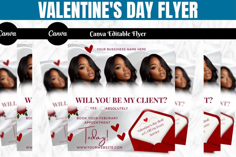 Valentine's Day Flyer, V-Day Sale Flyers (by Gfx Shaown)