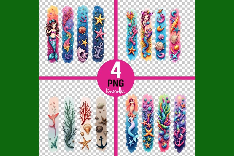 Vibrant Mermaid Tail Nail Art Designs (by Design BLOOM)
