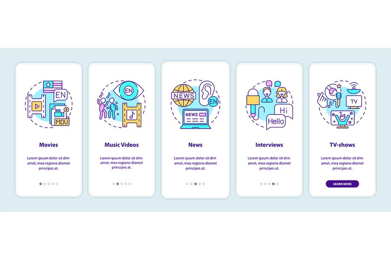 Video for Language Learning App Pages (by IMG visuals icons)
