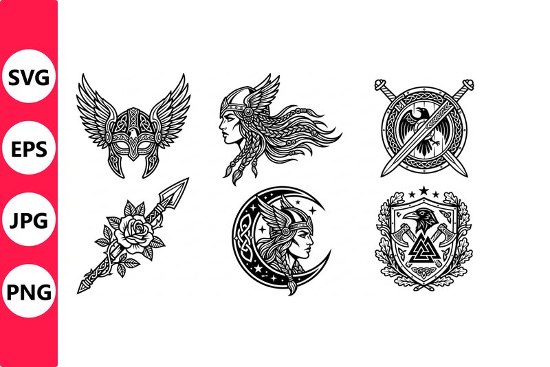 Viking Tattoo Designs (by SVG vector PNG)
