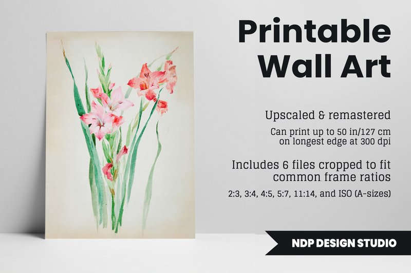 Vintage Botanical Printable Art (by NDP Design Studio)