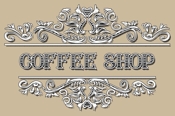 Vintage Frame Coffee Shop Vector SVG (by GraphicsFarm)