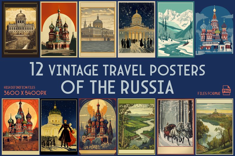 Vintage Travel Poster of the Russia (by xhafergashi)