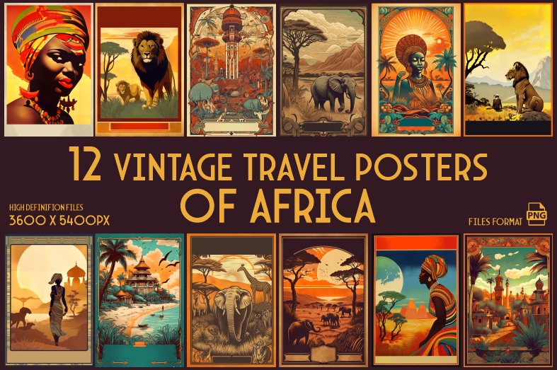 Vintage Travel Posters of Africa (by xhafergashi)