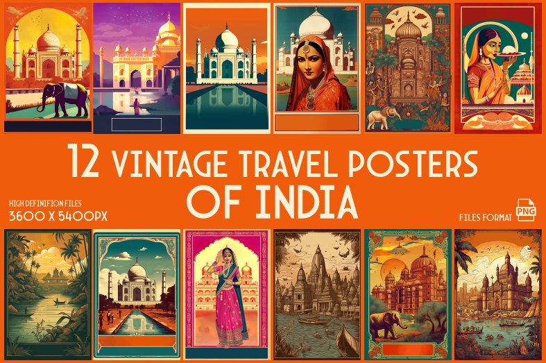 Vintage Travel Posters of India (by xhafergashi)