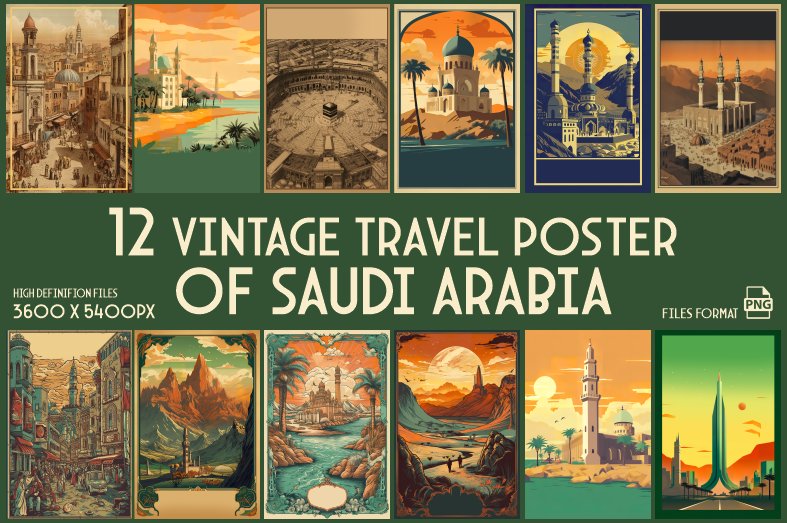 Vintage Travel Posters of Saudi Arabia (by xhafergashi)