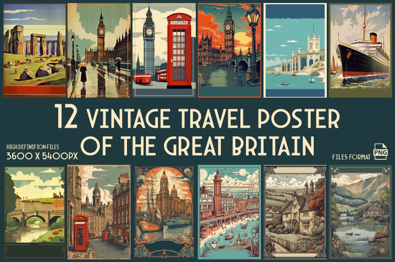 Vintage Travel Posters of the G. Britain (by xhafergashi)