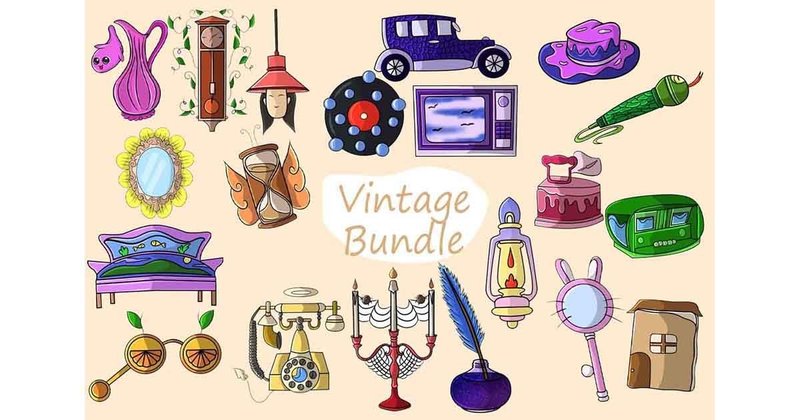 Vintage Vector Bundle Illustrations (by holycatart)