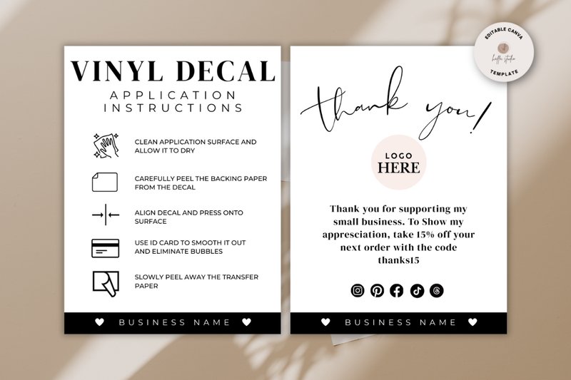 Vinyl Decal Application Guide (by Haffa Studio)