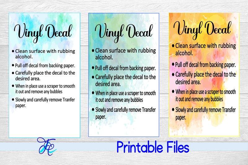 Vinyl Decal Care Cards (by Family Creations)